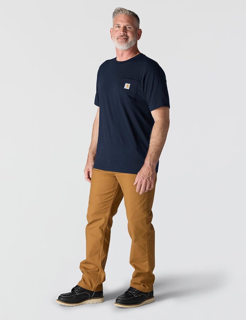 Carhartt Men's Loose Fit Heavyweight Short-Sleeve Pocket T-Shirt, Navy, 4XL - Image 5